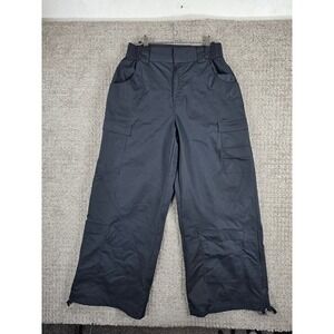 Jordan Black Wide-Leg Cargo Track Pants